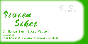 vivien siket business card